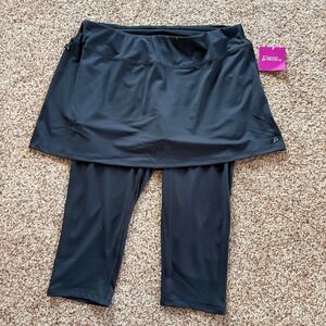 New! Skirt Sports Lotta Breeze Capri Skirt Women 1X Black Activewear Running